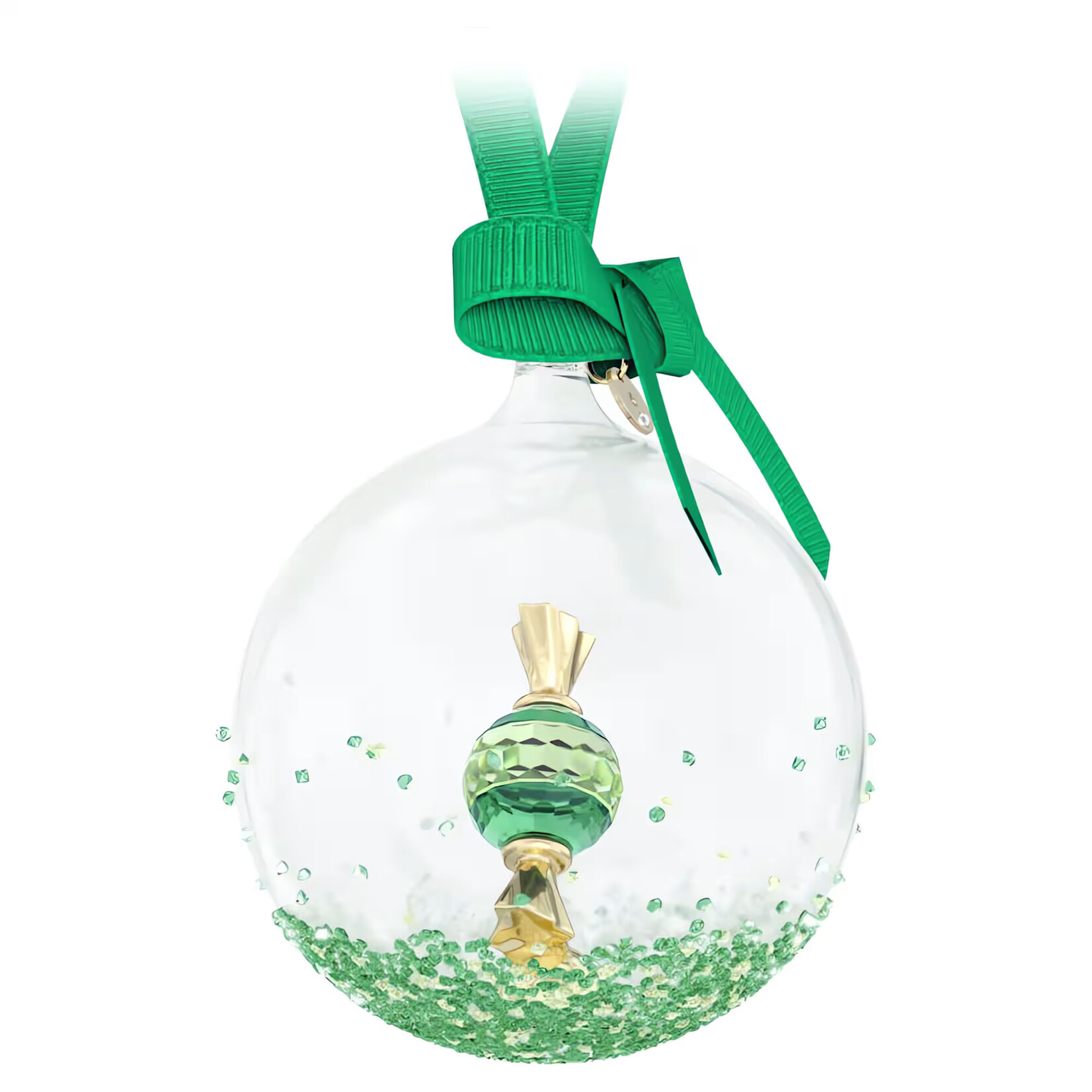 Swarovski Holiday Cheers Dulcis Ball Ornament Green