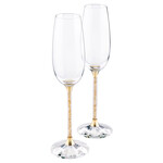Swarovski Crystalline Gold Toasting Flutes
