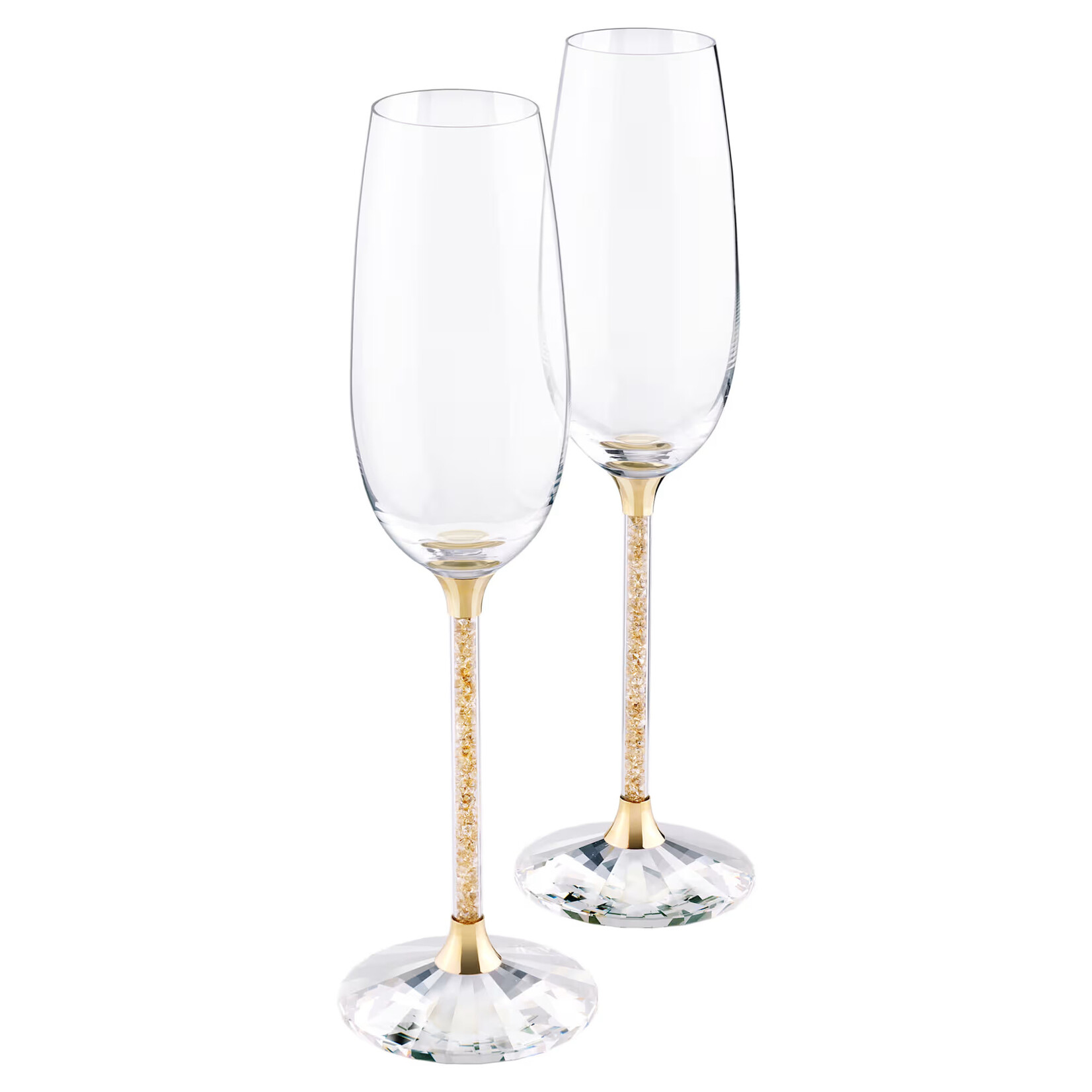 Swarovski Crystalline Gold Toasting Flutes