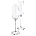 Swarovski Crystalline White Toasting Flutes