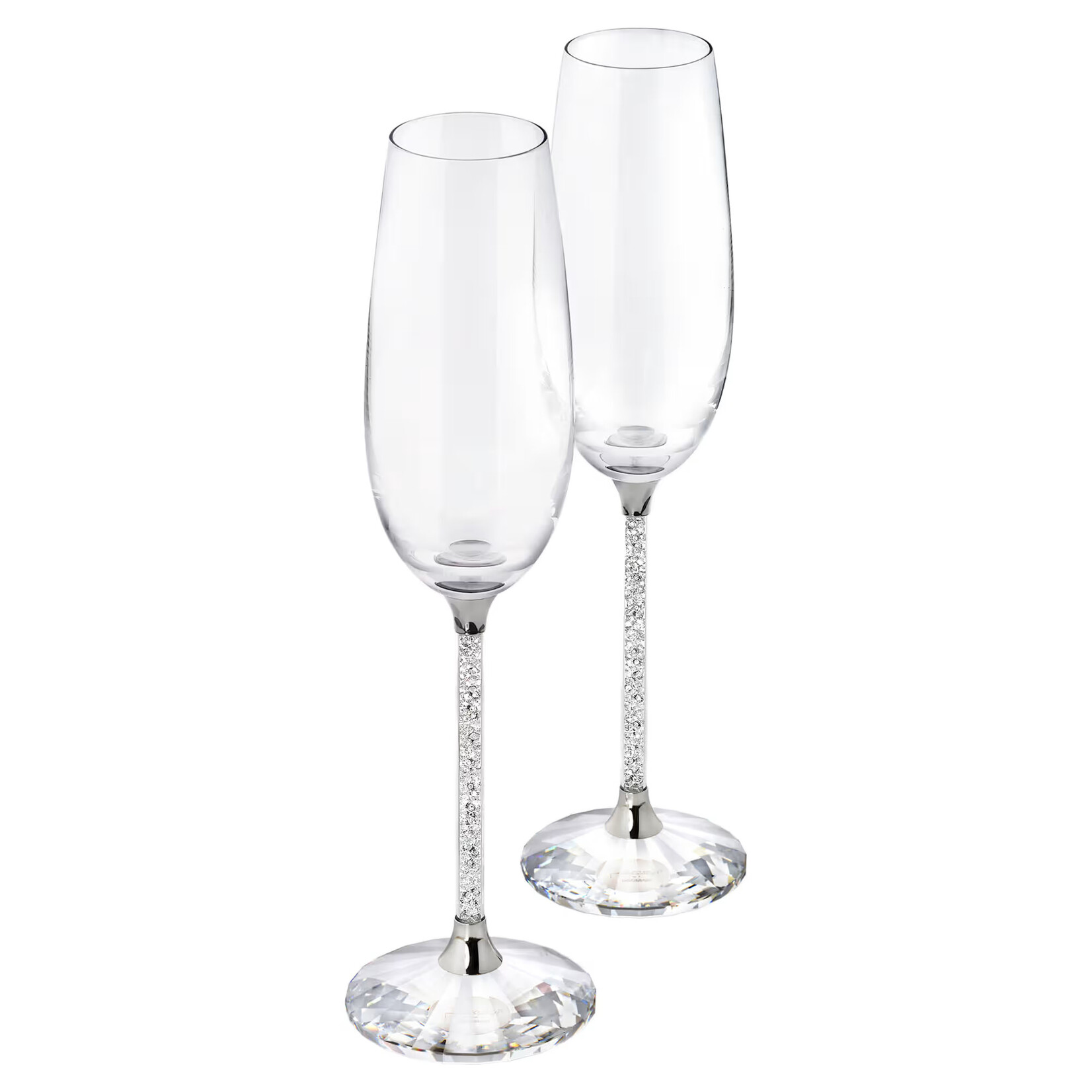 Swarovski Crystalline White Toasting Flutes