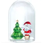 Swarovski Bell Jar Santa and Christmas Tree