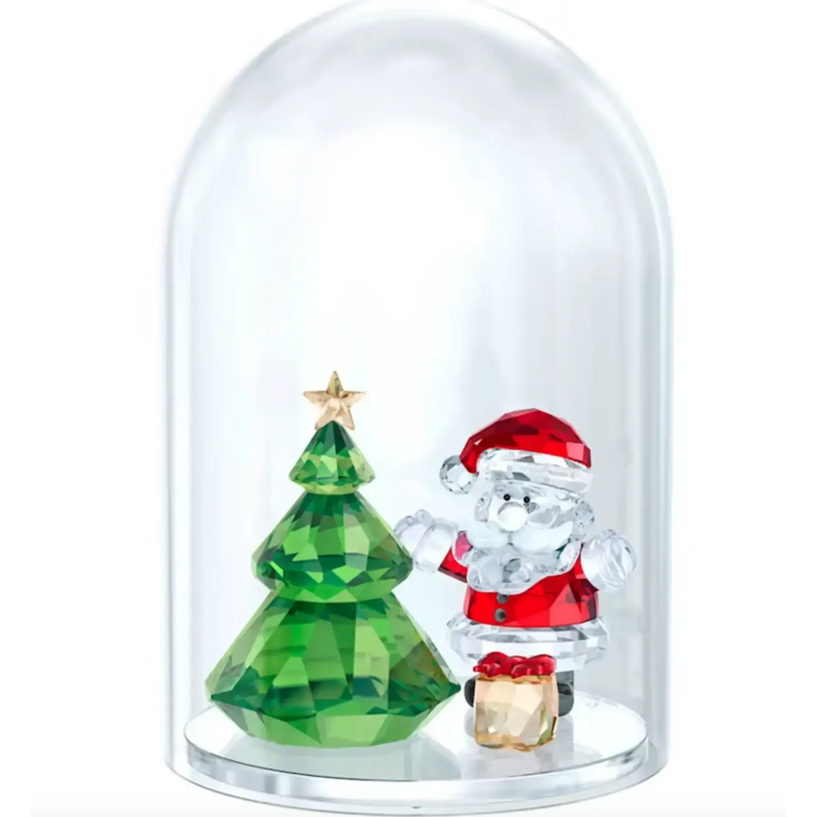 Swarovski Bell Jar Santa and Christmas Tree