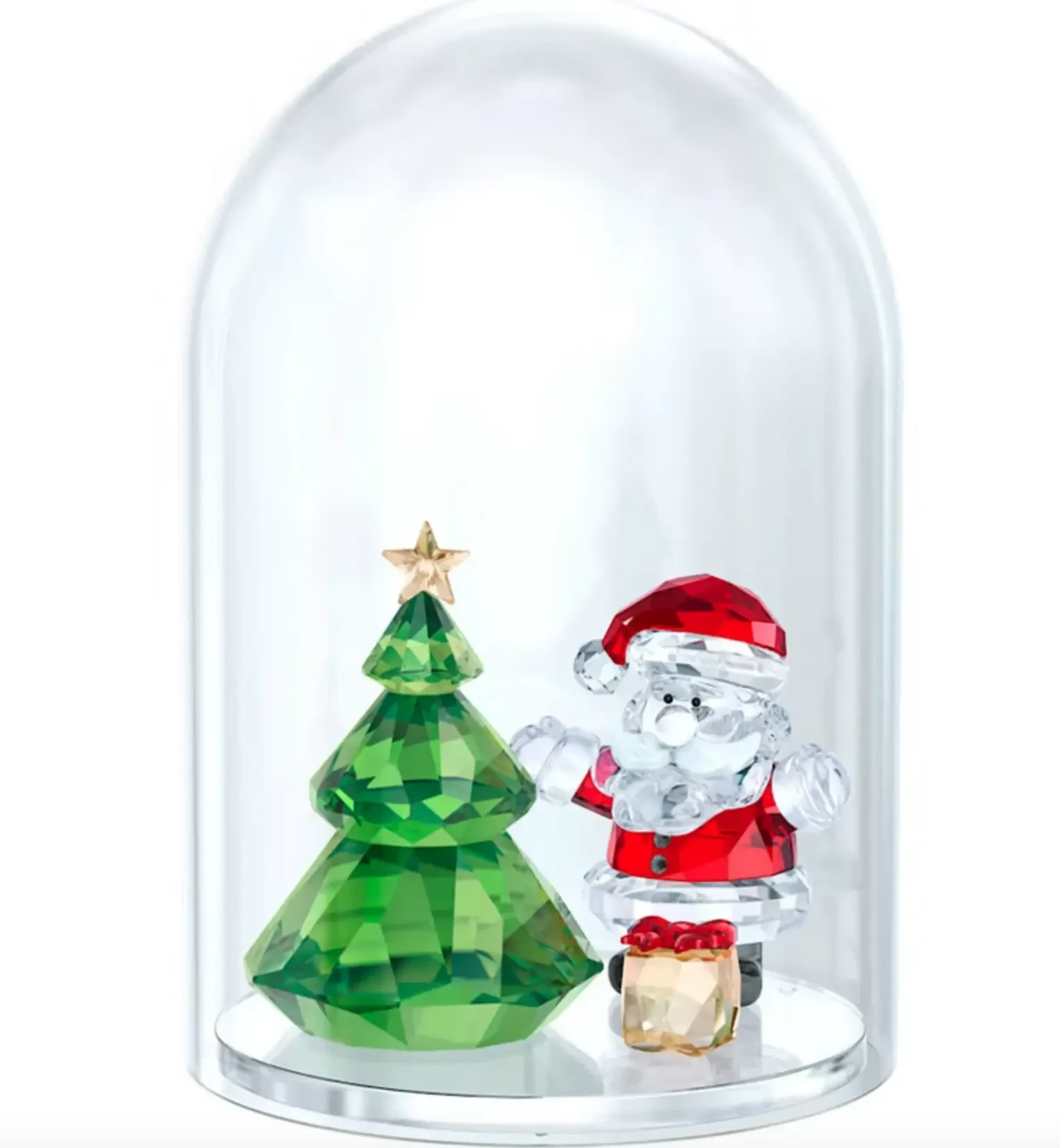 Swarovski #5403170 Bell Jar Santa and Christmas Tree - Blase
