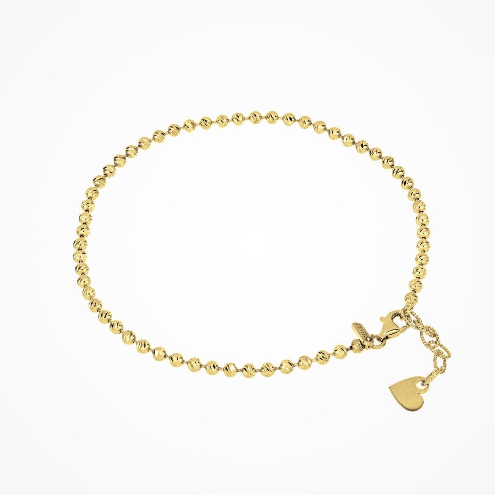 Hasma Sterling Silver with Gold Plating Beaded Anklet