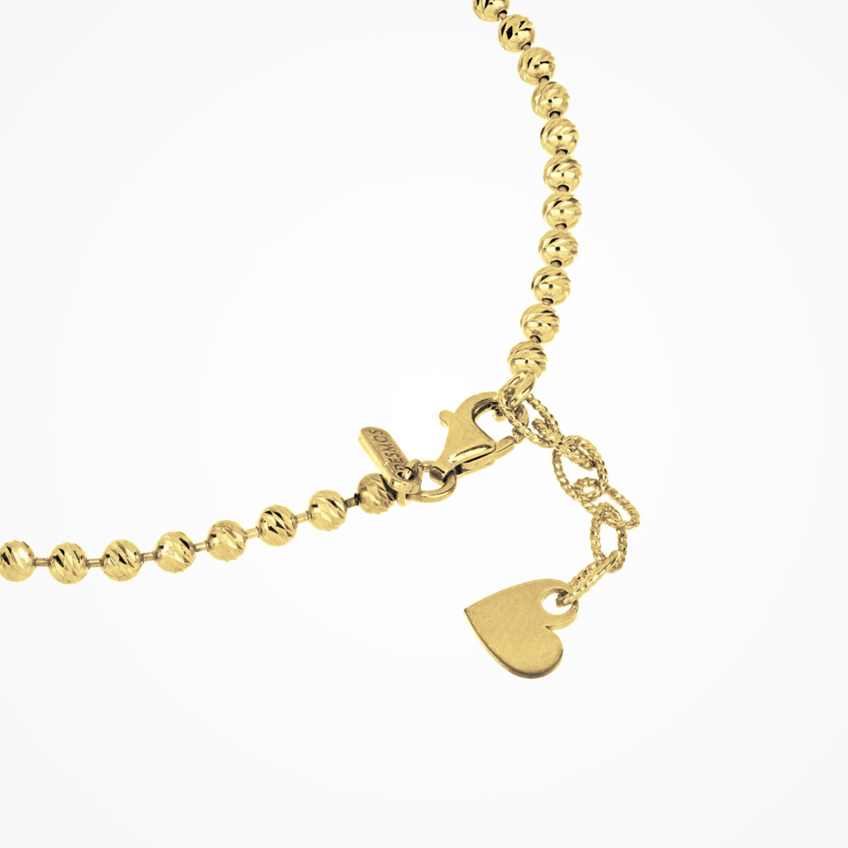 Hasma Sterling Silver with Gold Plating Beaded Anklet