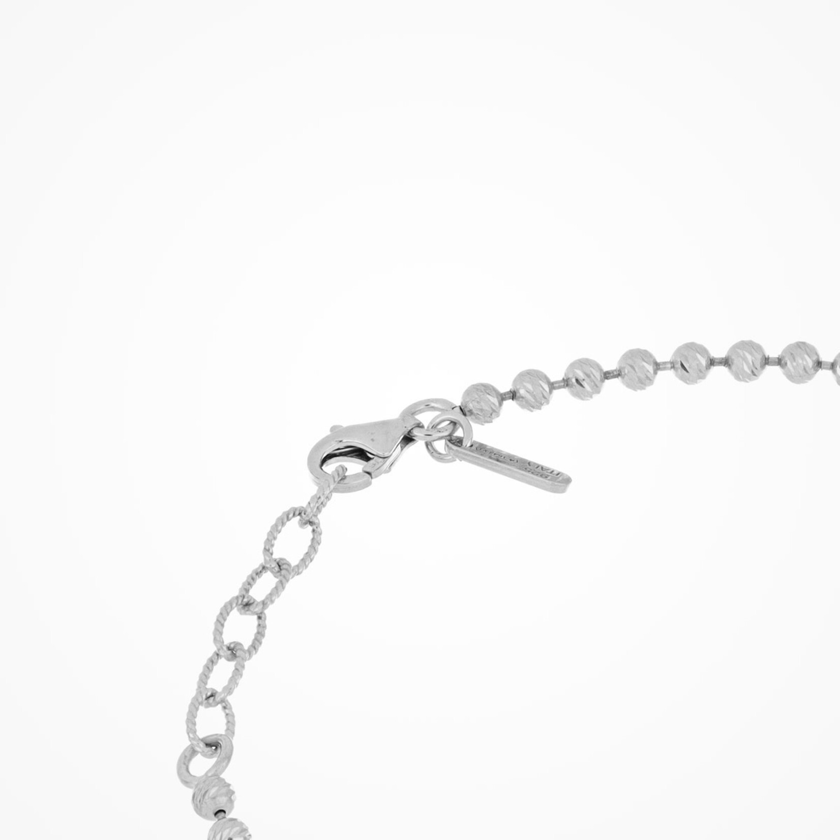 Slash Sterling Silver Bead Bracelet