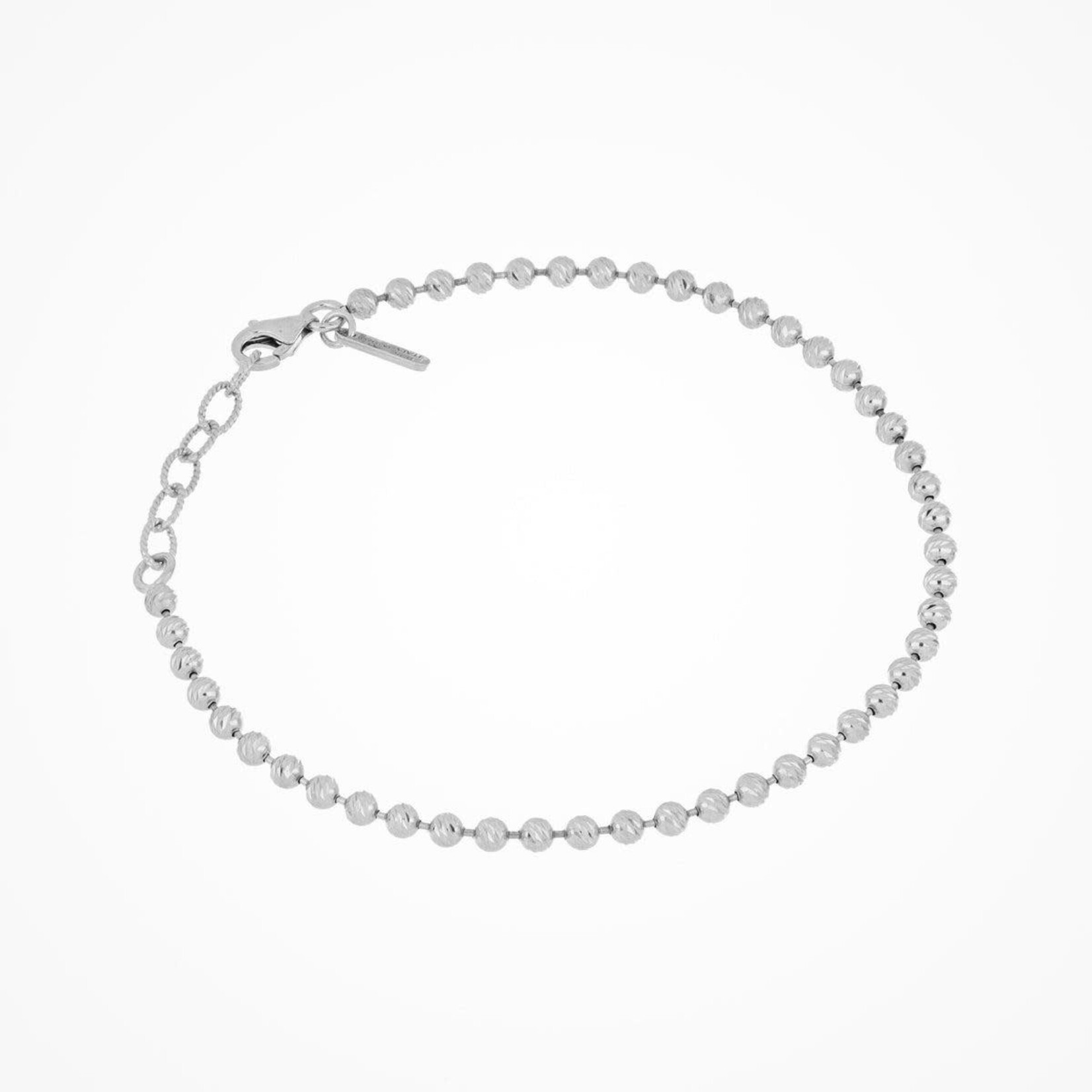 Slash Sterling Silver Bead Bracelet