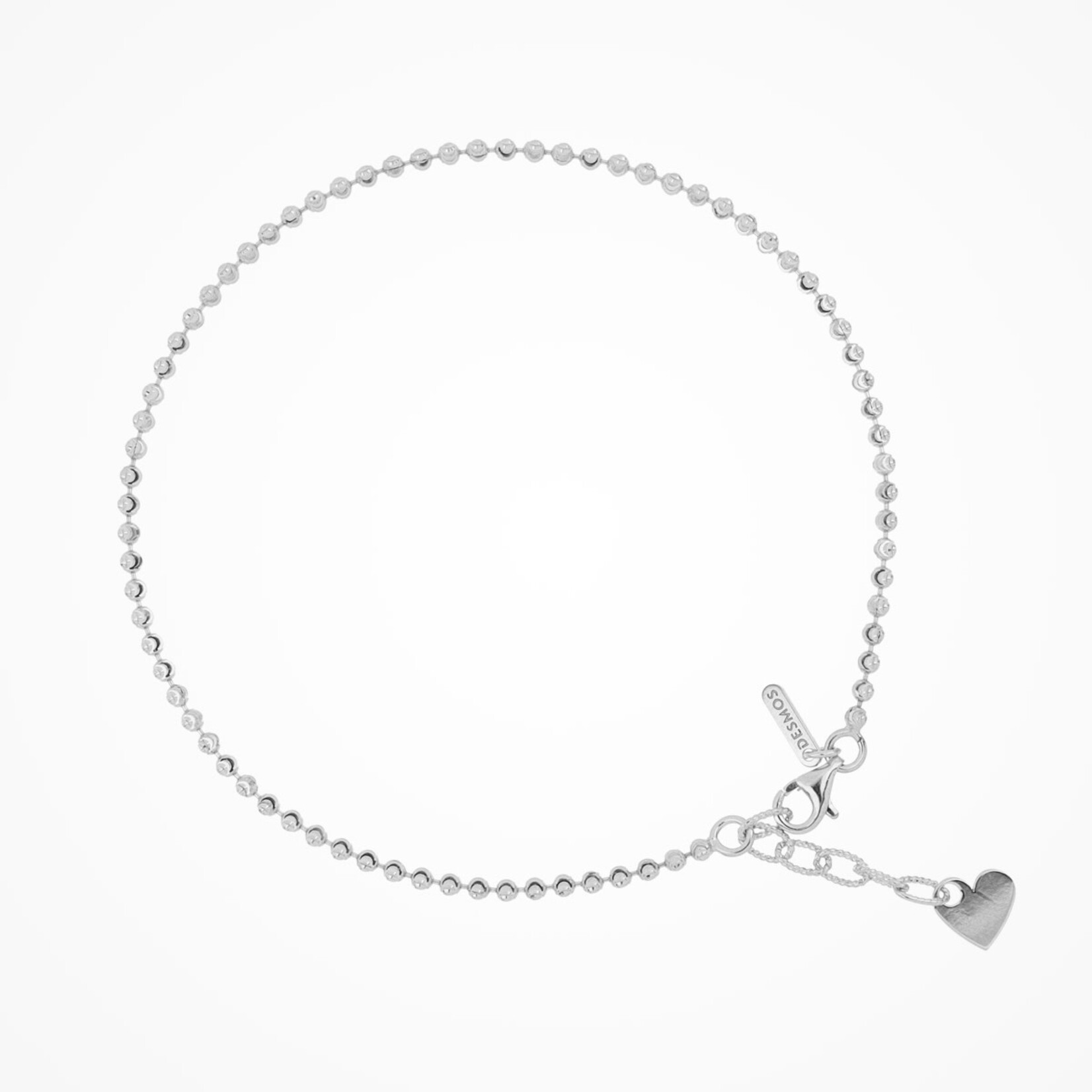 Moon  Sterling Silver Barrel Link Anklet