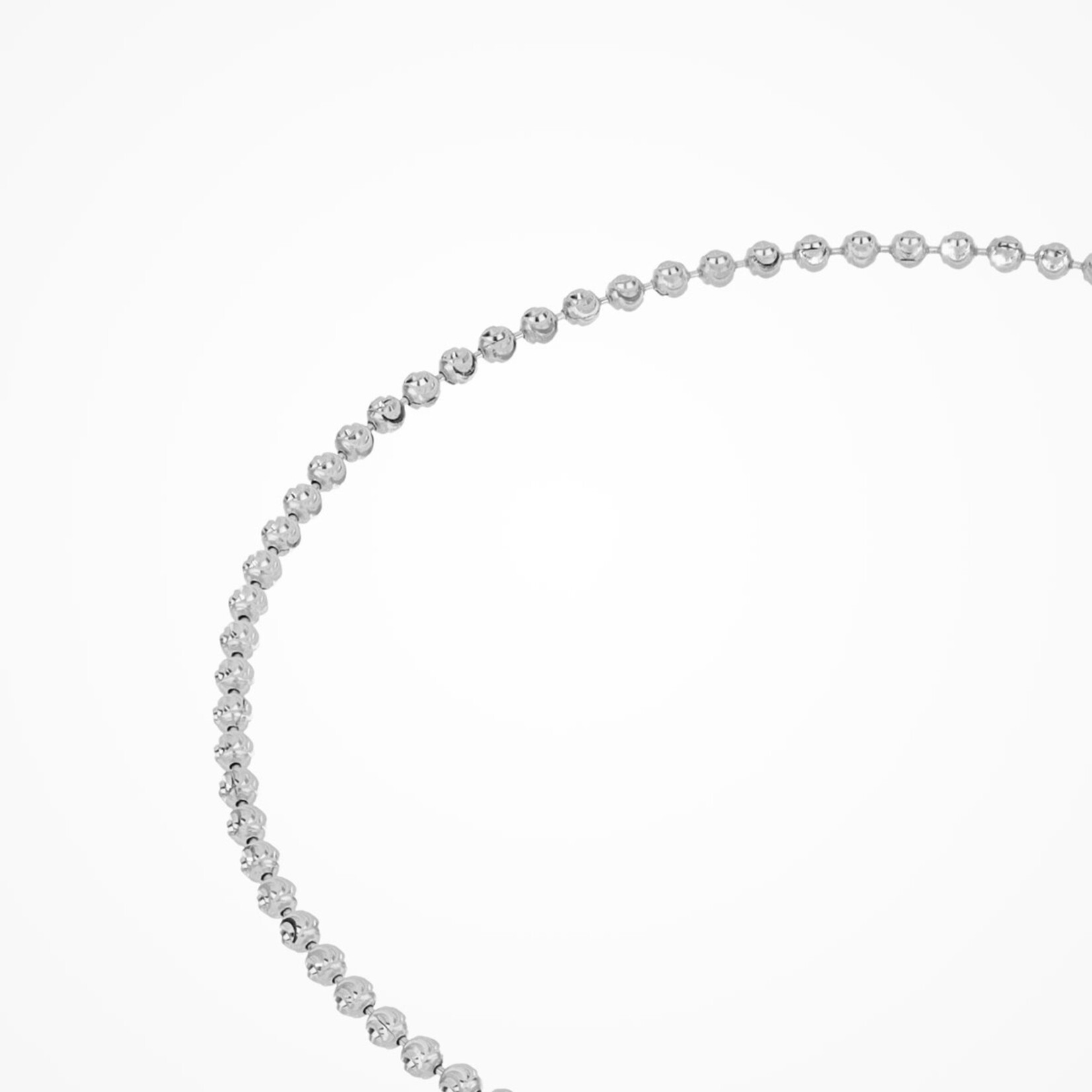 Moon  Sterling Silver Barrel Link Anklet