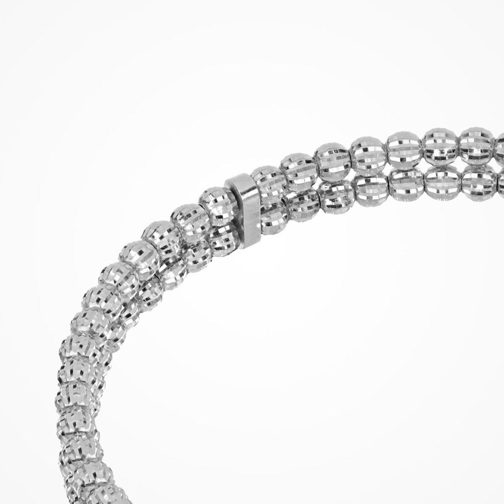 Crystal 2-Row Sterling Silver Bracelet