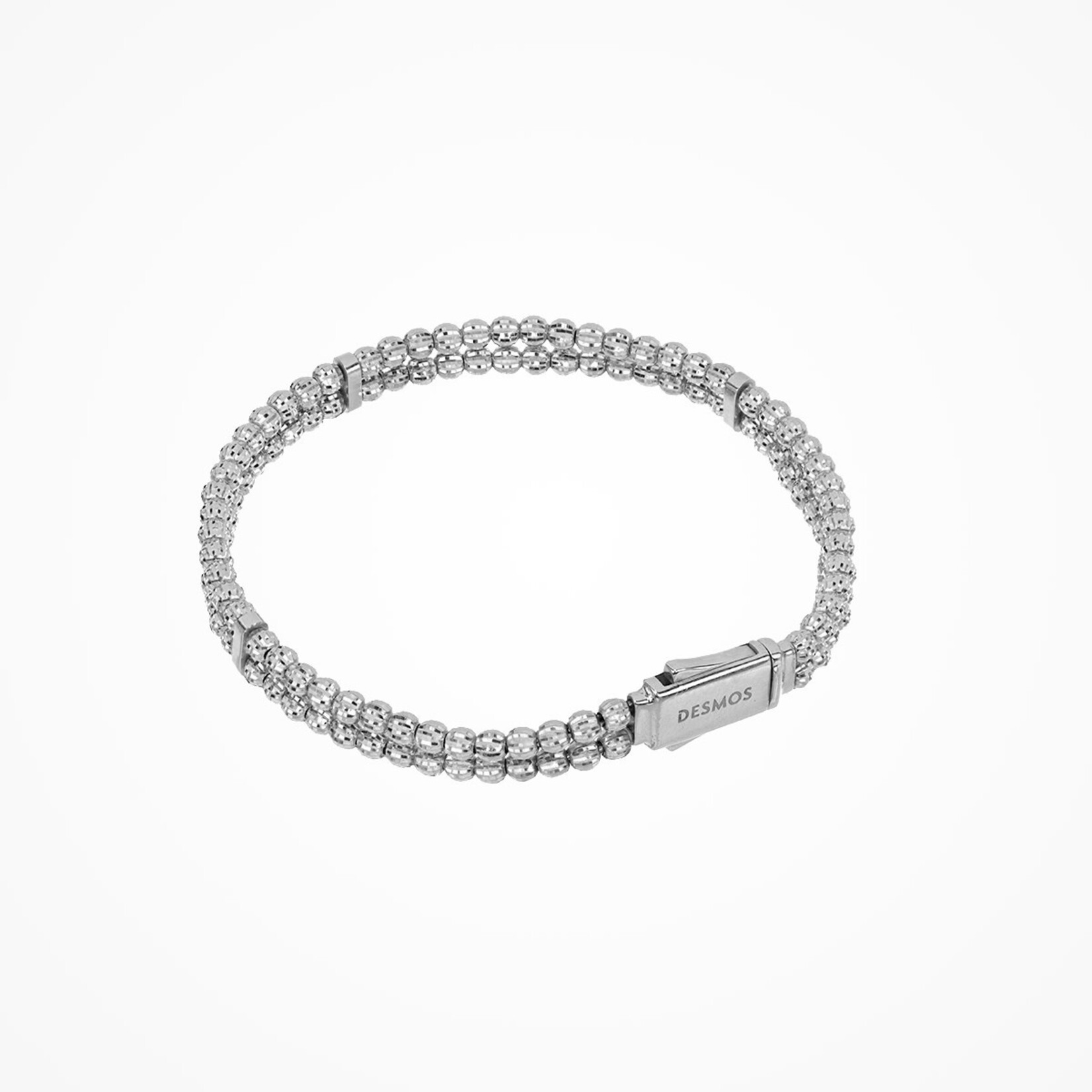 Crystal 2-Row Sterling Silver Bracelet