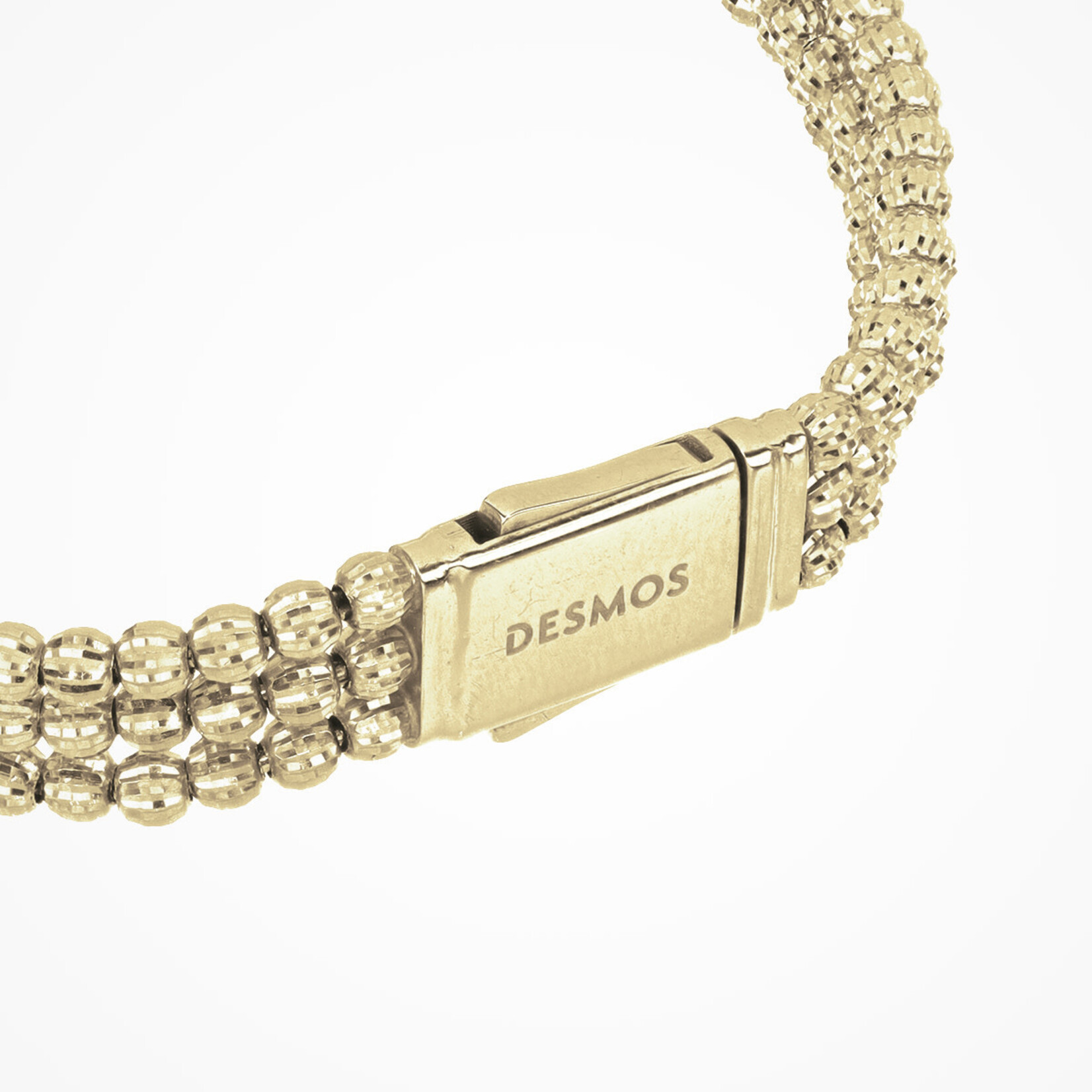 Crystal 3-Row Gold Plated Bracelet