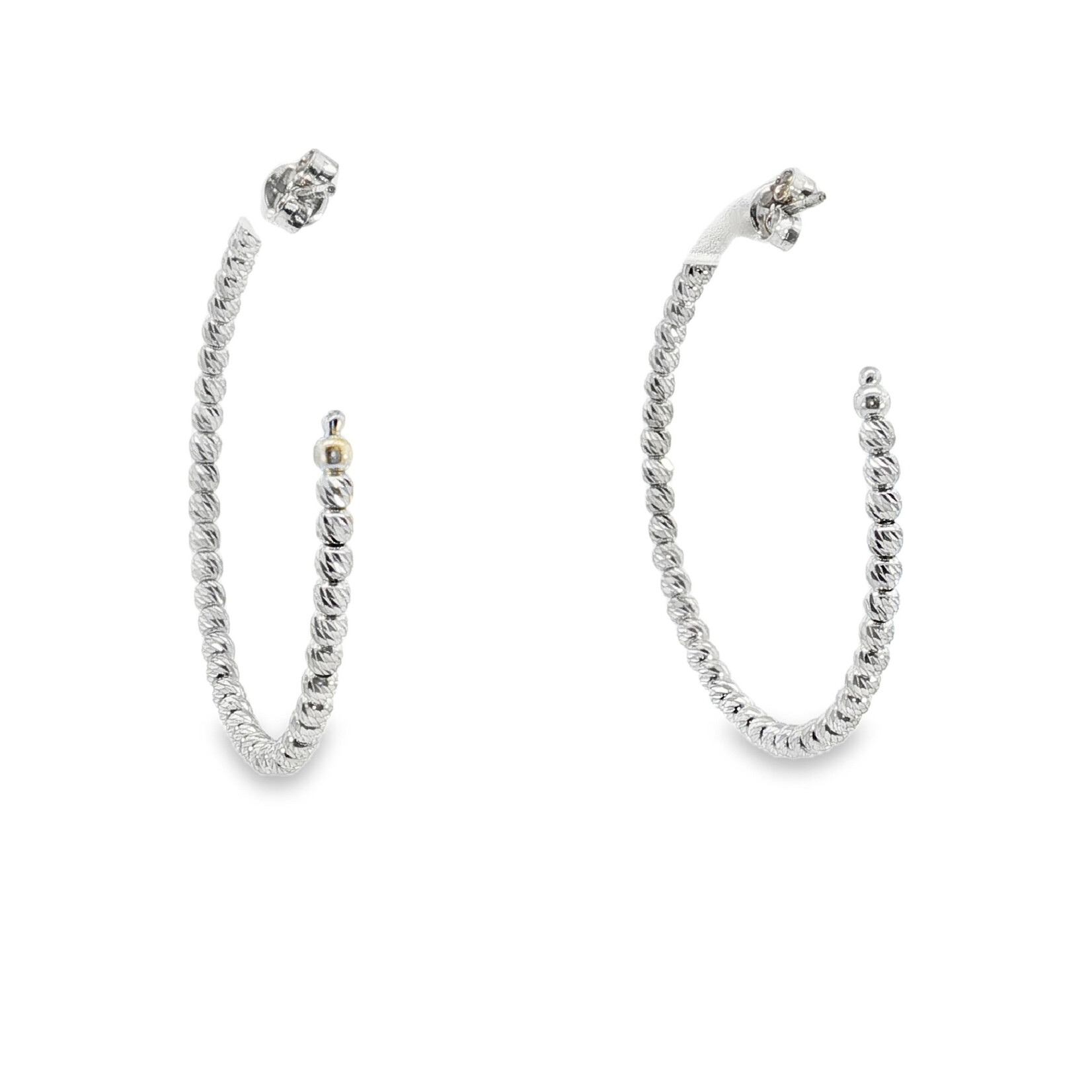 Slash Sterling Silver Hoop Earrings