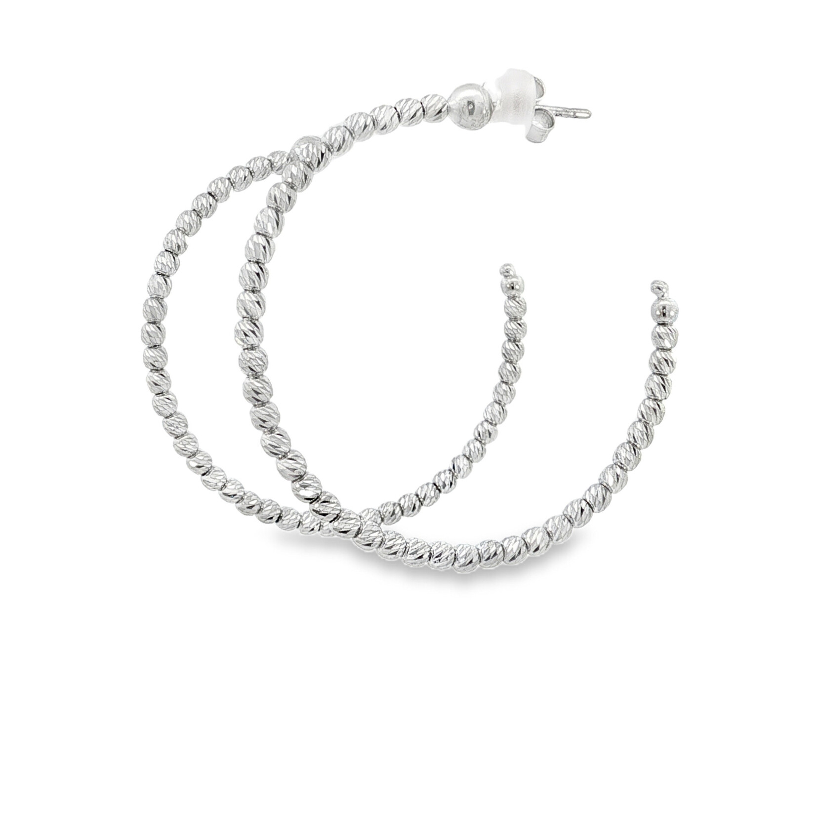 Slash Sterling Silver Hoop Earrings