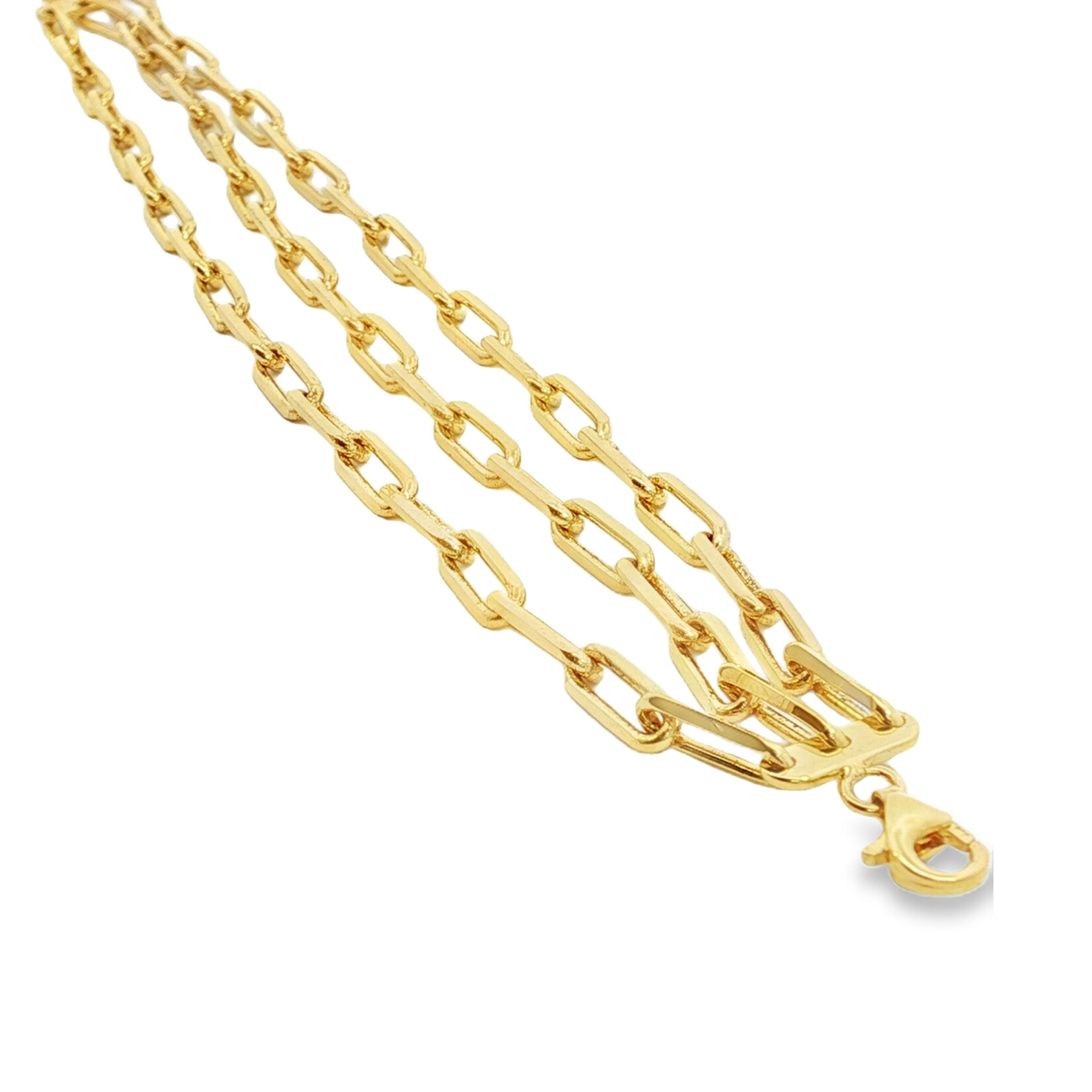 Eccentrica Gold-Plated Triple Paper Clip Bracelet