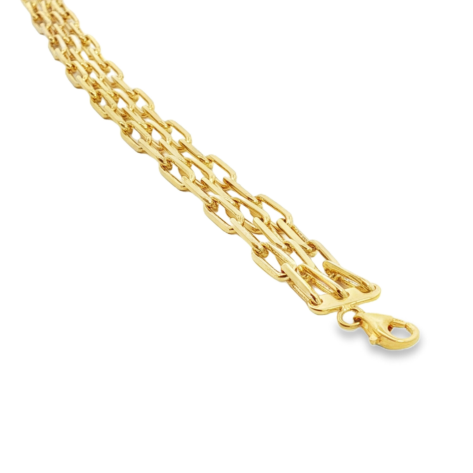 Eccentrica Gold-Plated Triple Paper Clip Bracelet