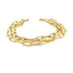 Eccentrica Gold-Plated Triple Paper Clip Bracelet