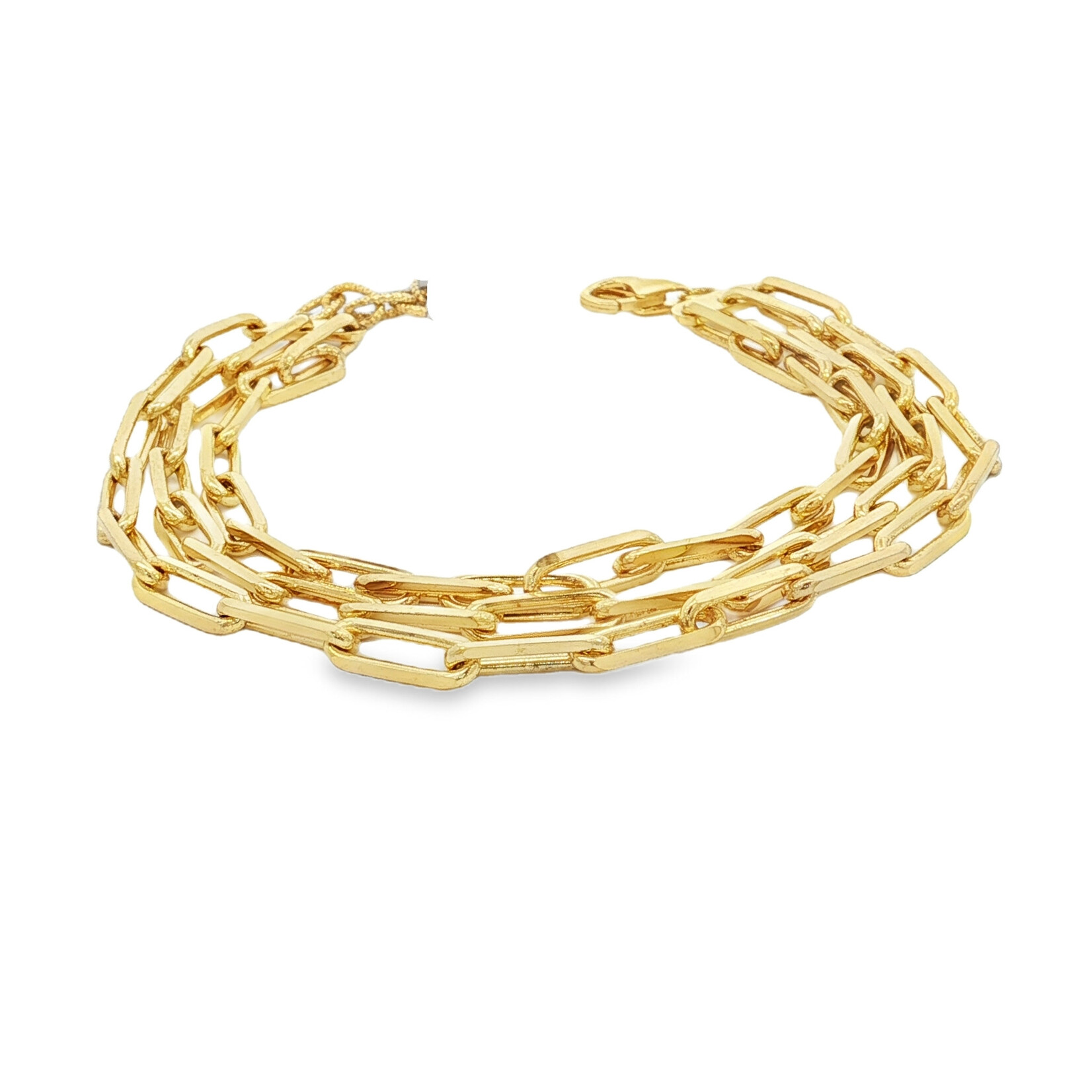 Eccentrica Gold-Plated Triple Paper Clip Bracelet