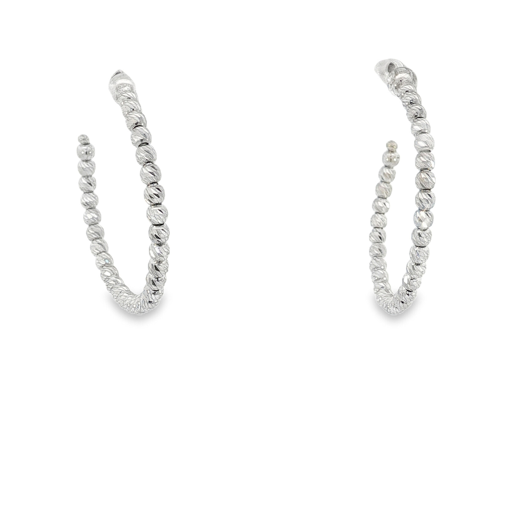 Slash Small Sterling Silver Hoop Earrings