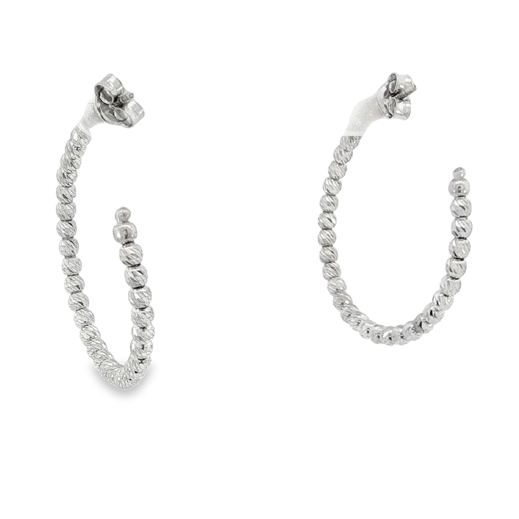 Slash Small Sterling Silver Hoop Earrings