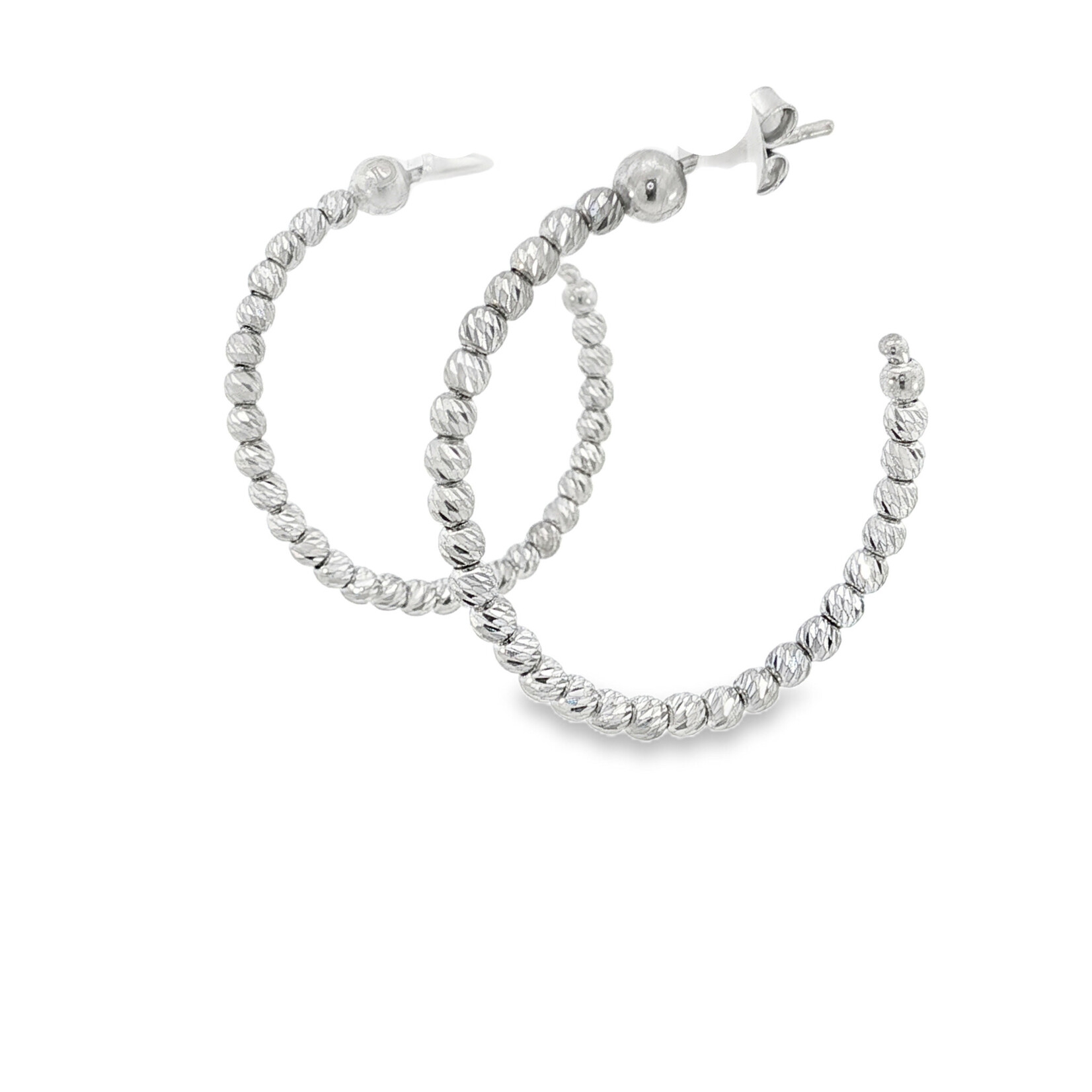 Slash Small Sterling Silver Hoop Earrings