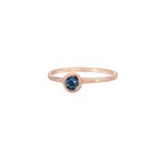 Kabana 14 Karat Rose Gold Aquamarine Bezel Ring