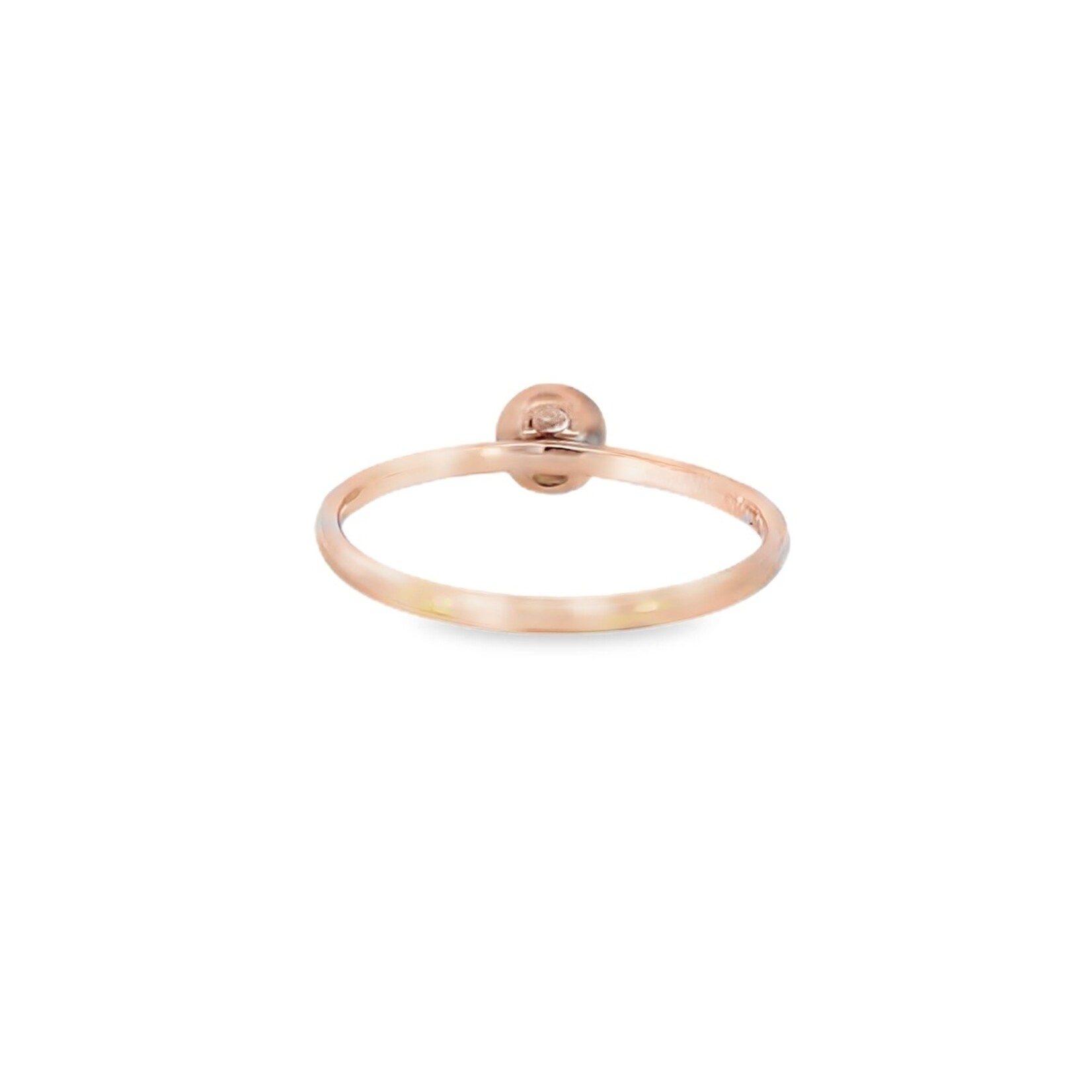 Kabana 14 Karat Rose Gold Aquamarine Bezel Ring