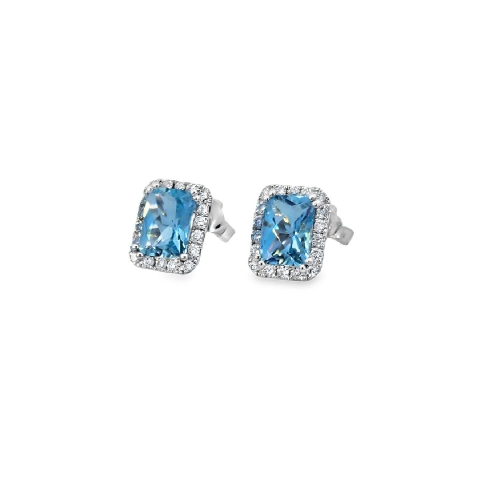 PeJay Creations PeJay Aquamarine and Diamond Earrings