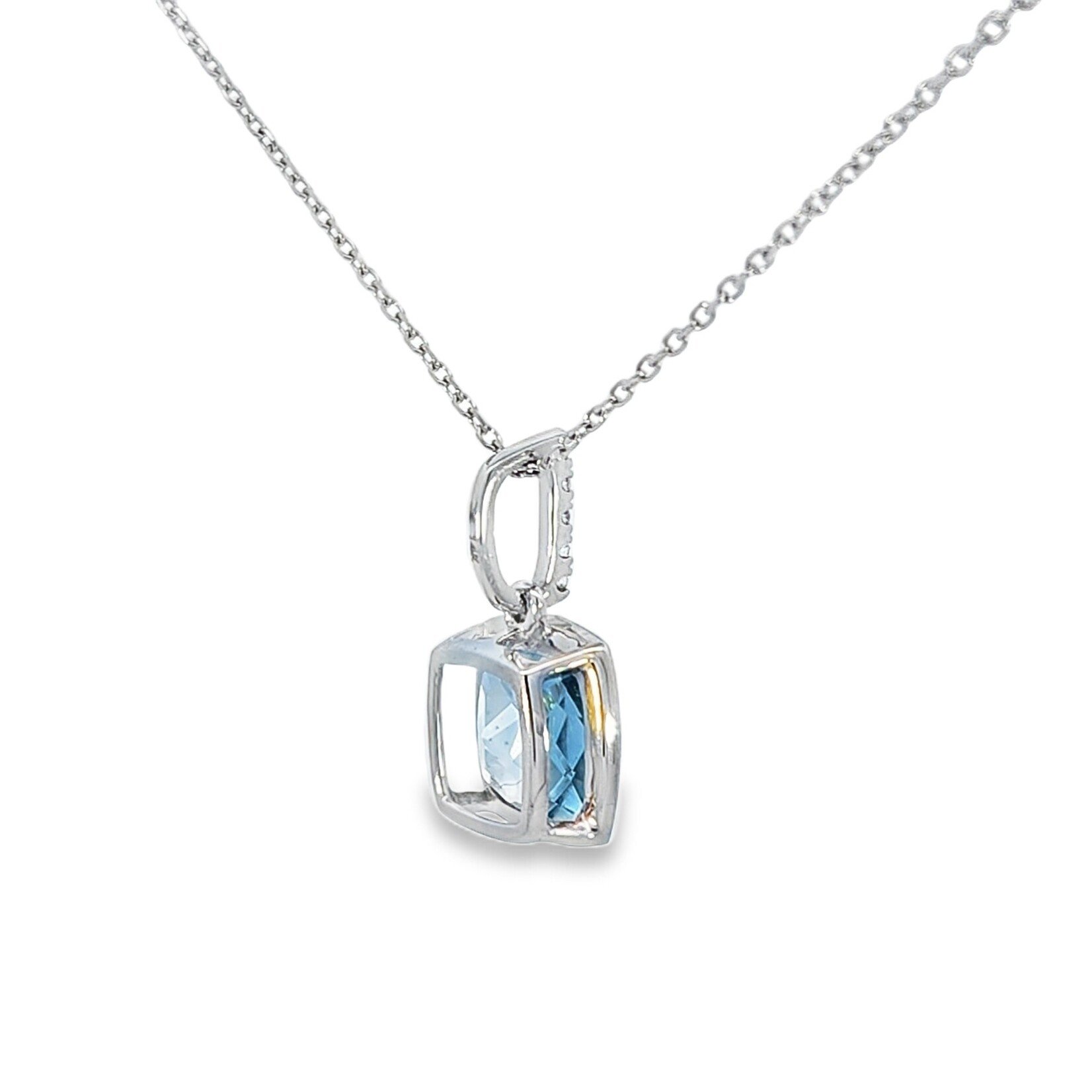 PeJay Creations PeJay Aquamarine and Diamond Necklace