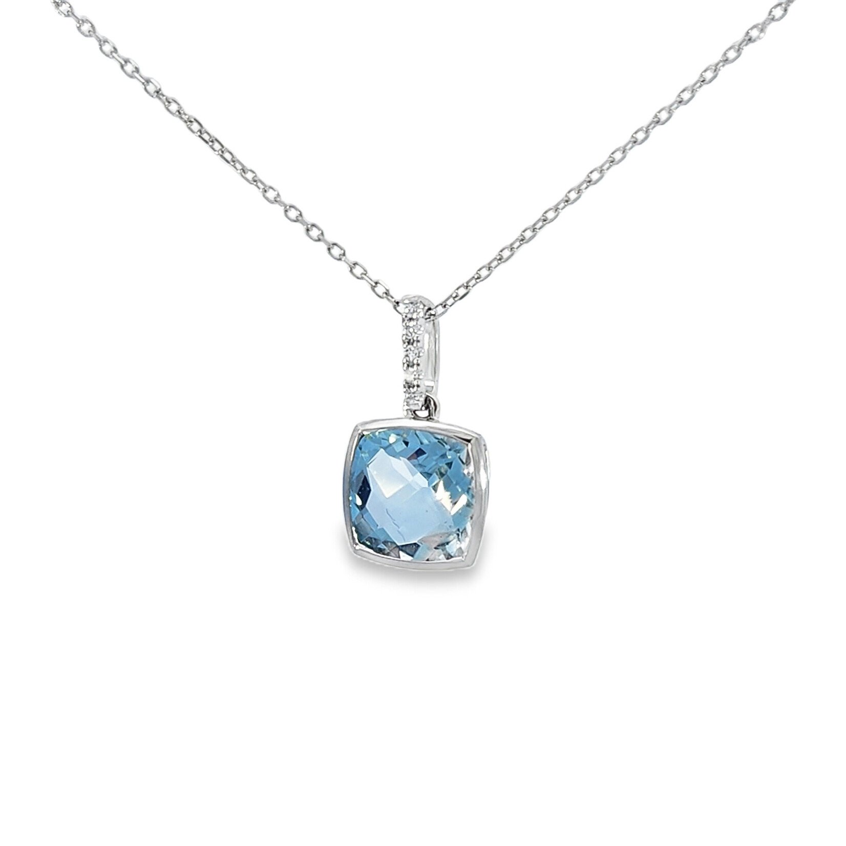 PeJay Creations PeJay Aquamarine and Diamond Necklace