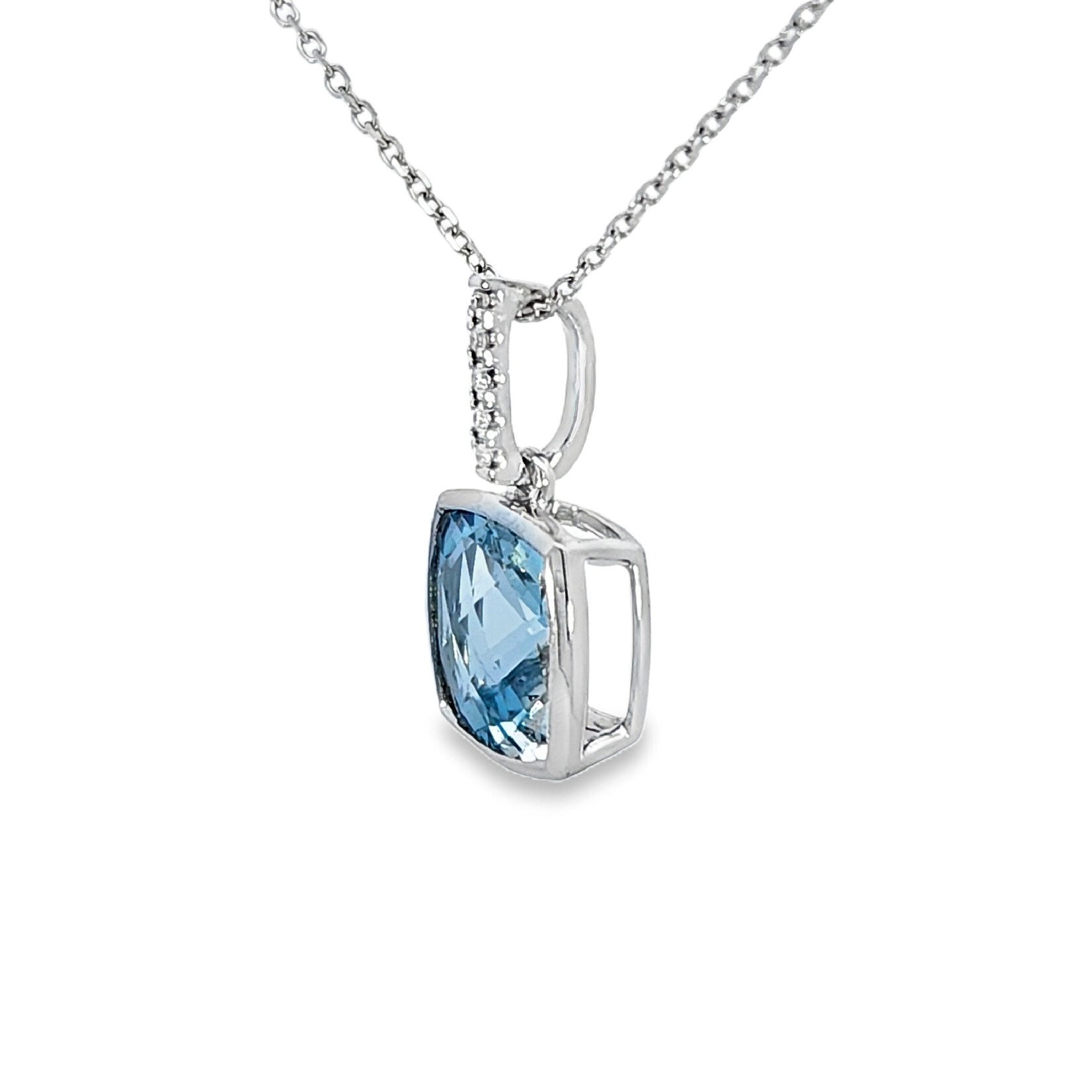 PeJay Creations PeJay Aquamarine and Diamond Necklace