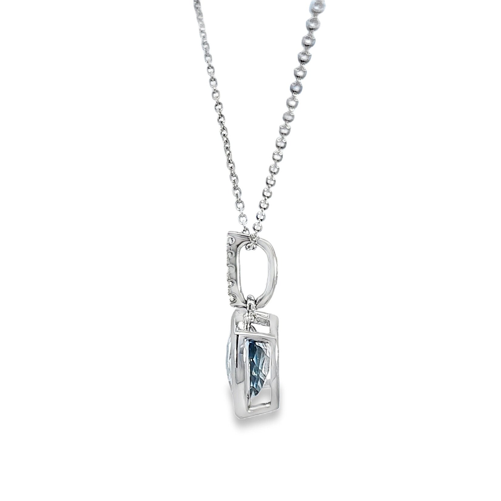 PeJay Creations PeJay Aquamarine and Diamond Necklace