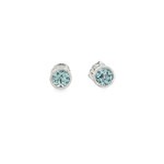 In the Rough 14 Karat White Gold Aquamarine Studs