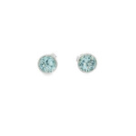 In the Rough 14 Karat White Gold Aquamarine Studs