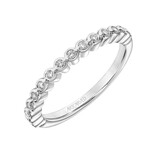 Art Carved Bezel Diamond Wedding Band