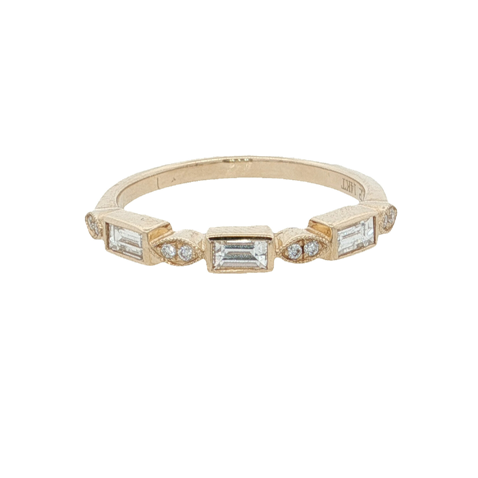 PeJay Creations Baguette and Round Diamond Band