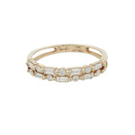 Uneek 14 Karat Yellow Gold Stackable 2-Row Fashion Ring