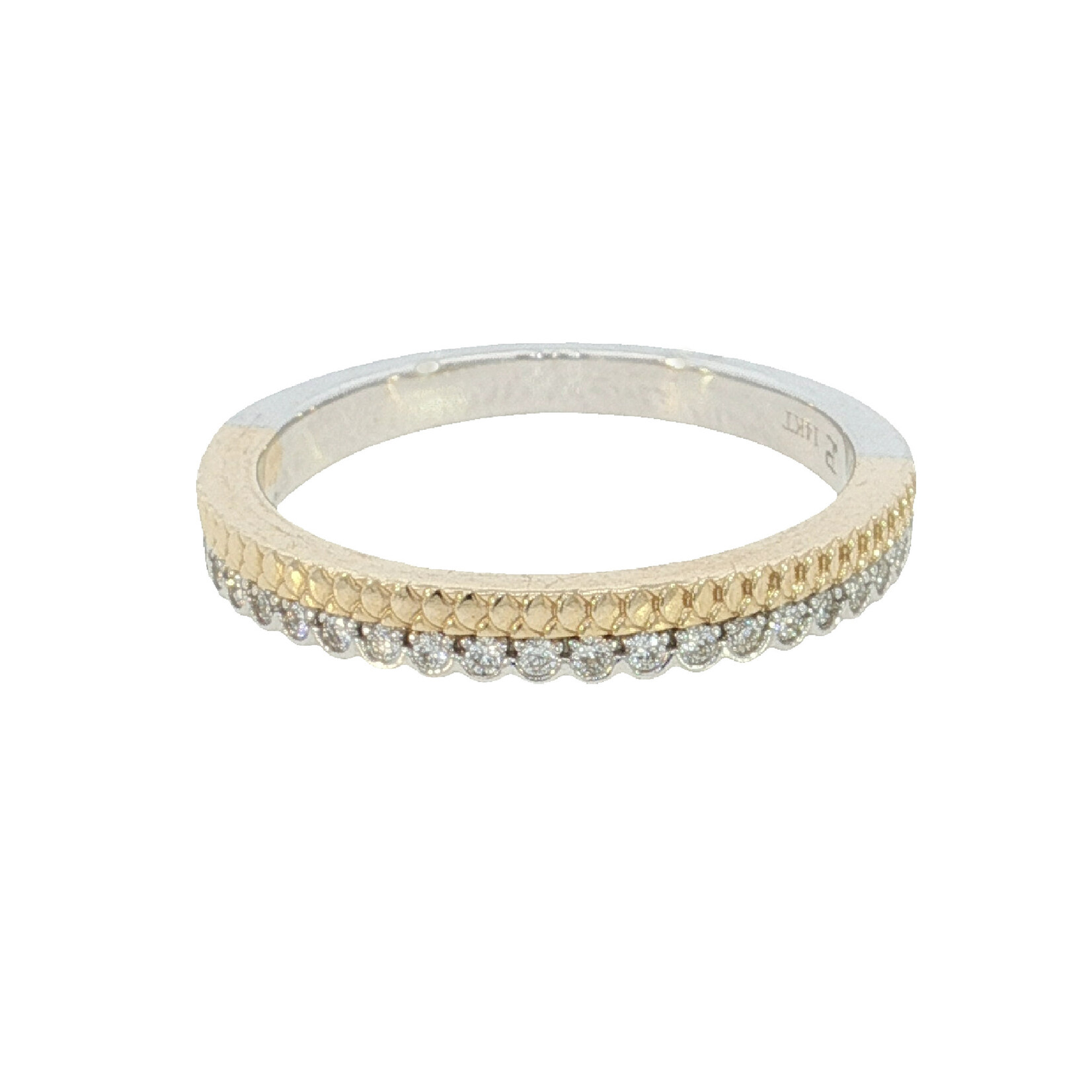 PeJay Creations Two-Tone Diamond Wedding Band