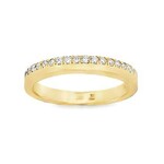 PeJay Creations PeJay Half Diamond Half Gold Wedding Band