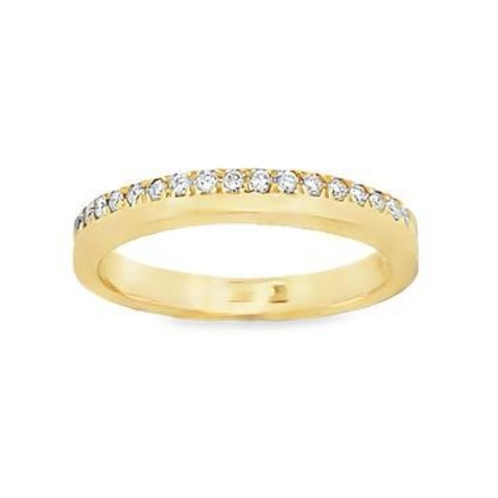 PeJay Creations PeJay Half Diamond Half Gold Wedding Band