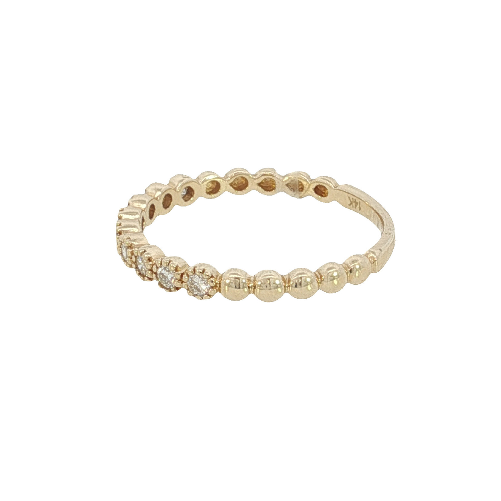 Beaded Diamond Wedding Band