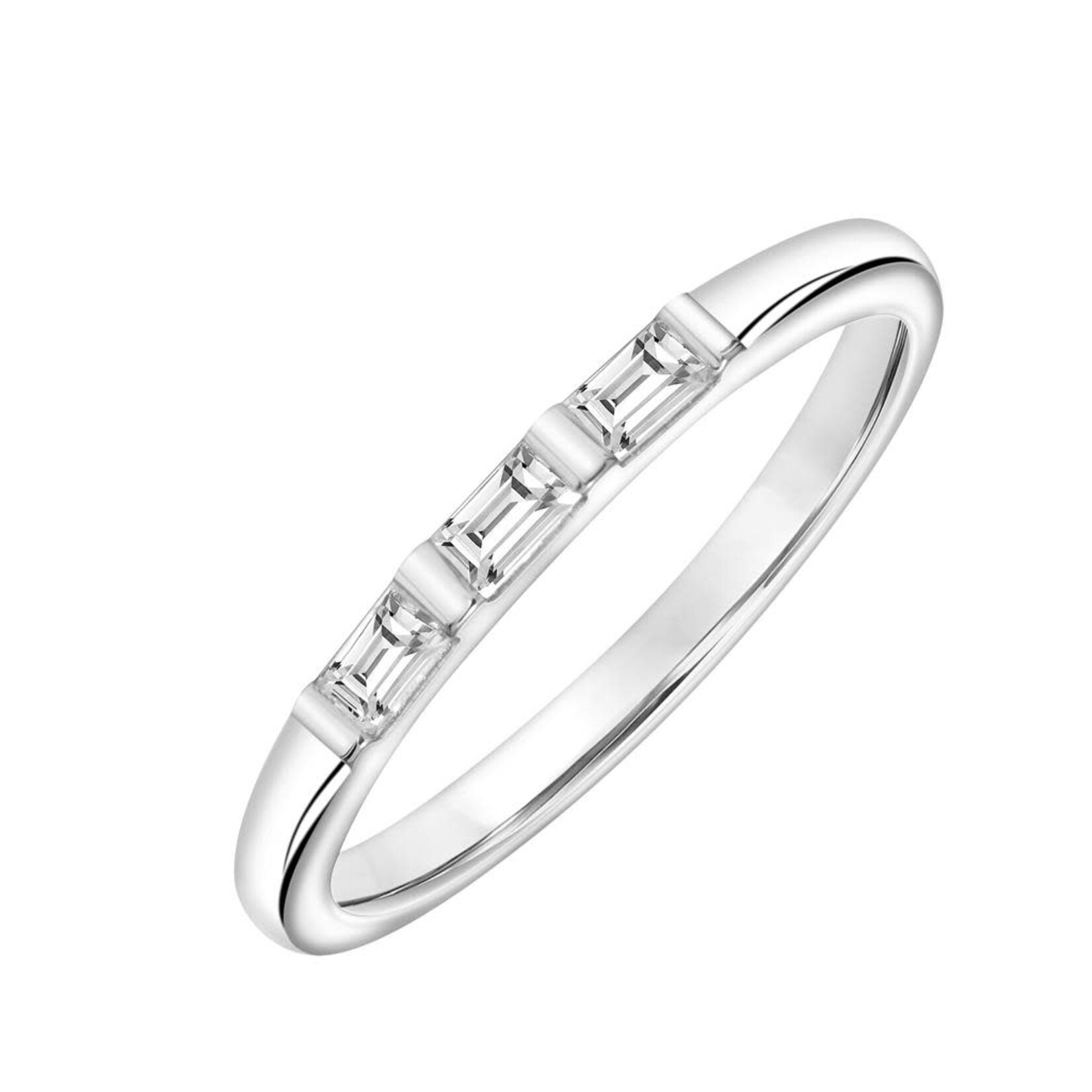 Private Label - Blase DeNatale Classic 3 Baguette Diamond Wedding Band