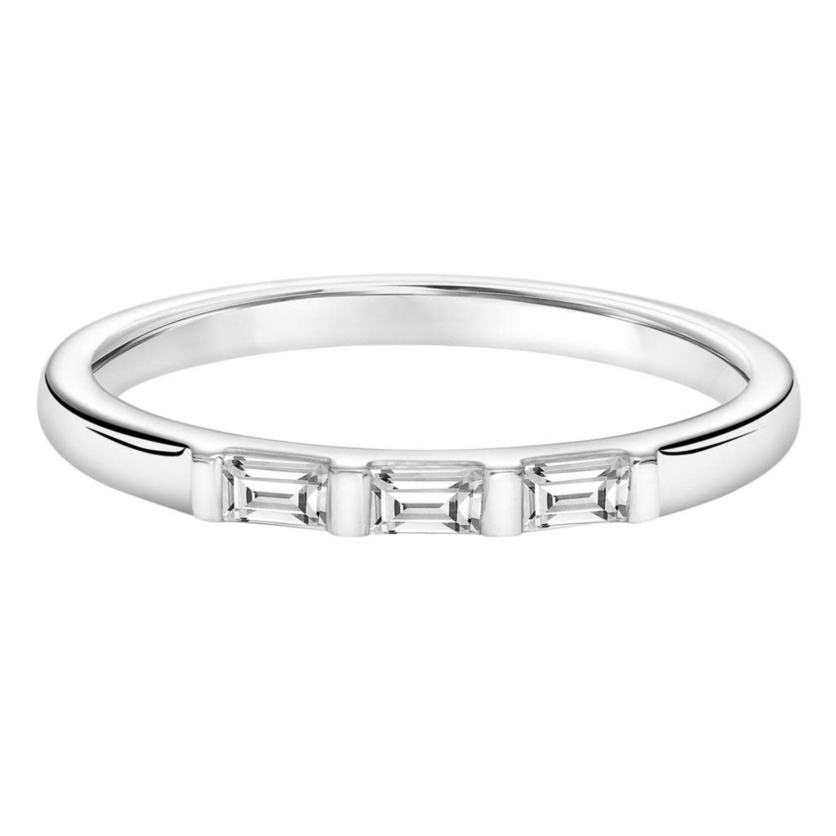 Private Label - Blase DeNatale Classic 3 Baguette Diamond Wedding Band