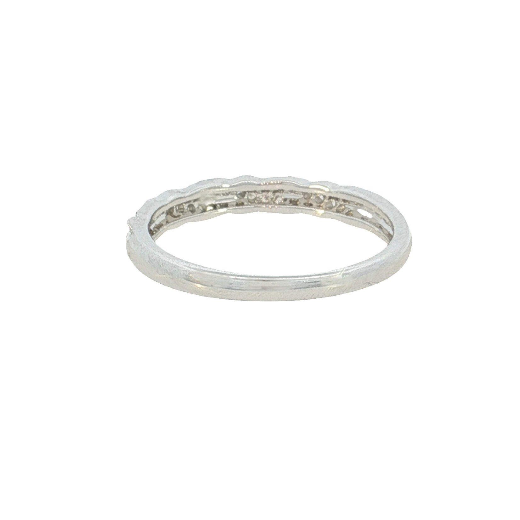 In the Rough 14 Karat White Gold Diamond Twist Ring