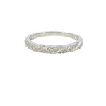 In the Rough 14 Karat White Gold Diamond Twist Ring