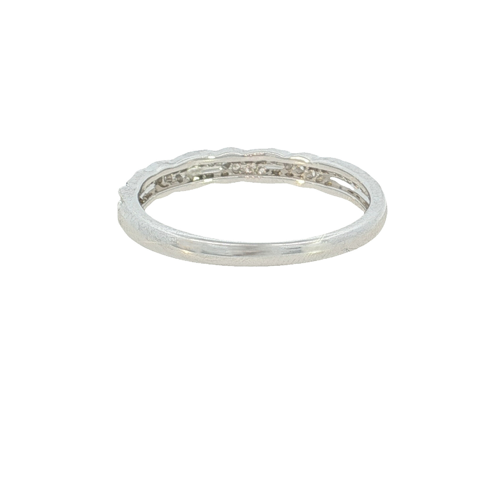 In the Rough 14 Karat White Gold Diamond Twist Ring