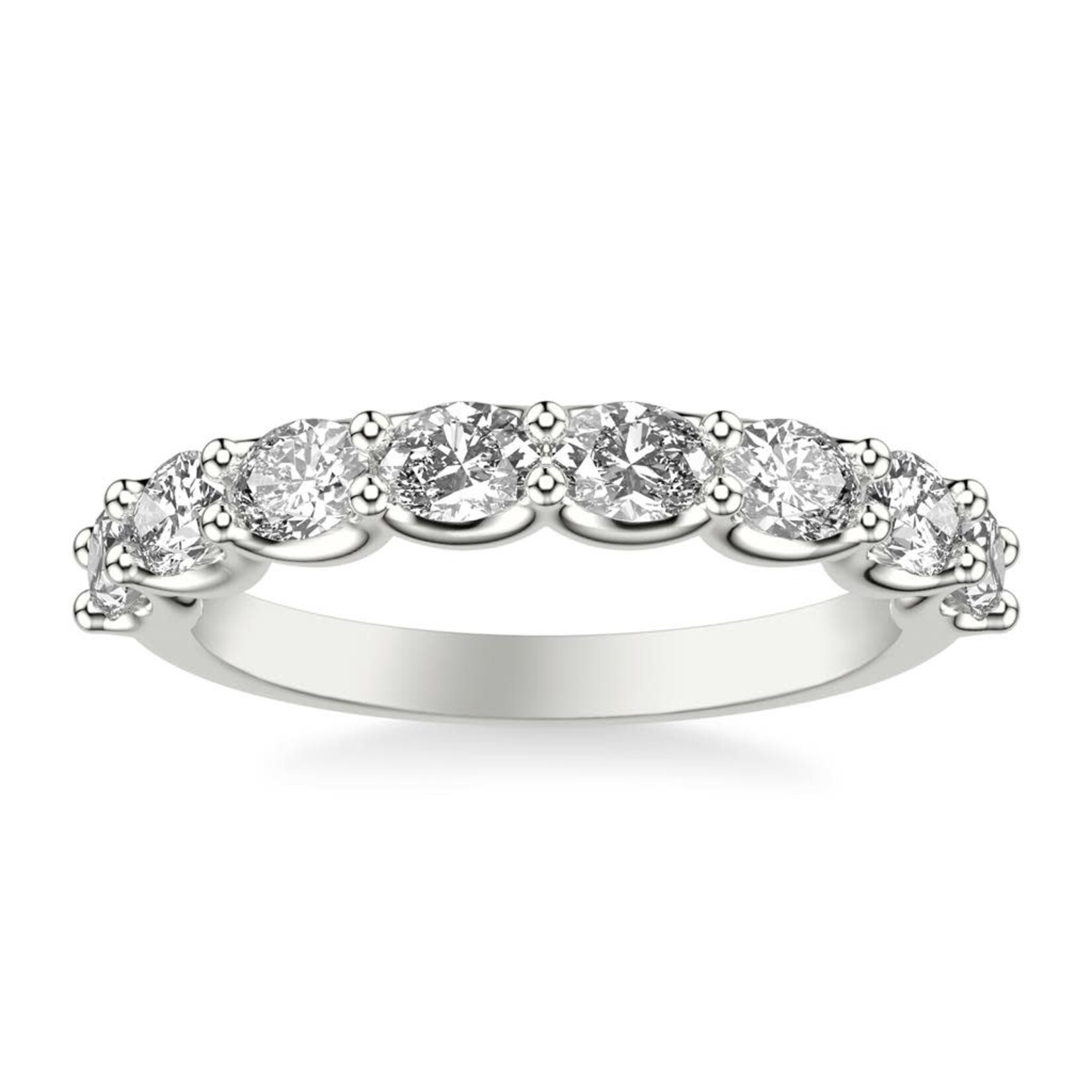 East-West Oval Diamond Anniversary Band