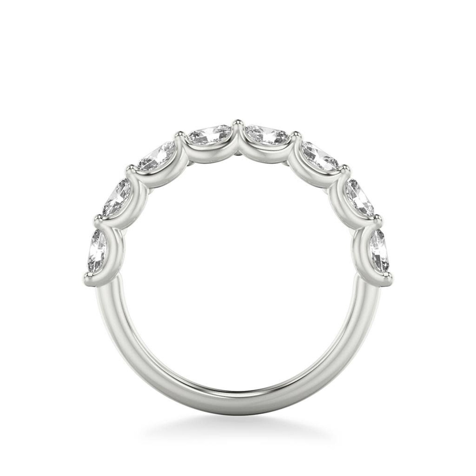 East-West Oval Diamond Anniversary Band