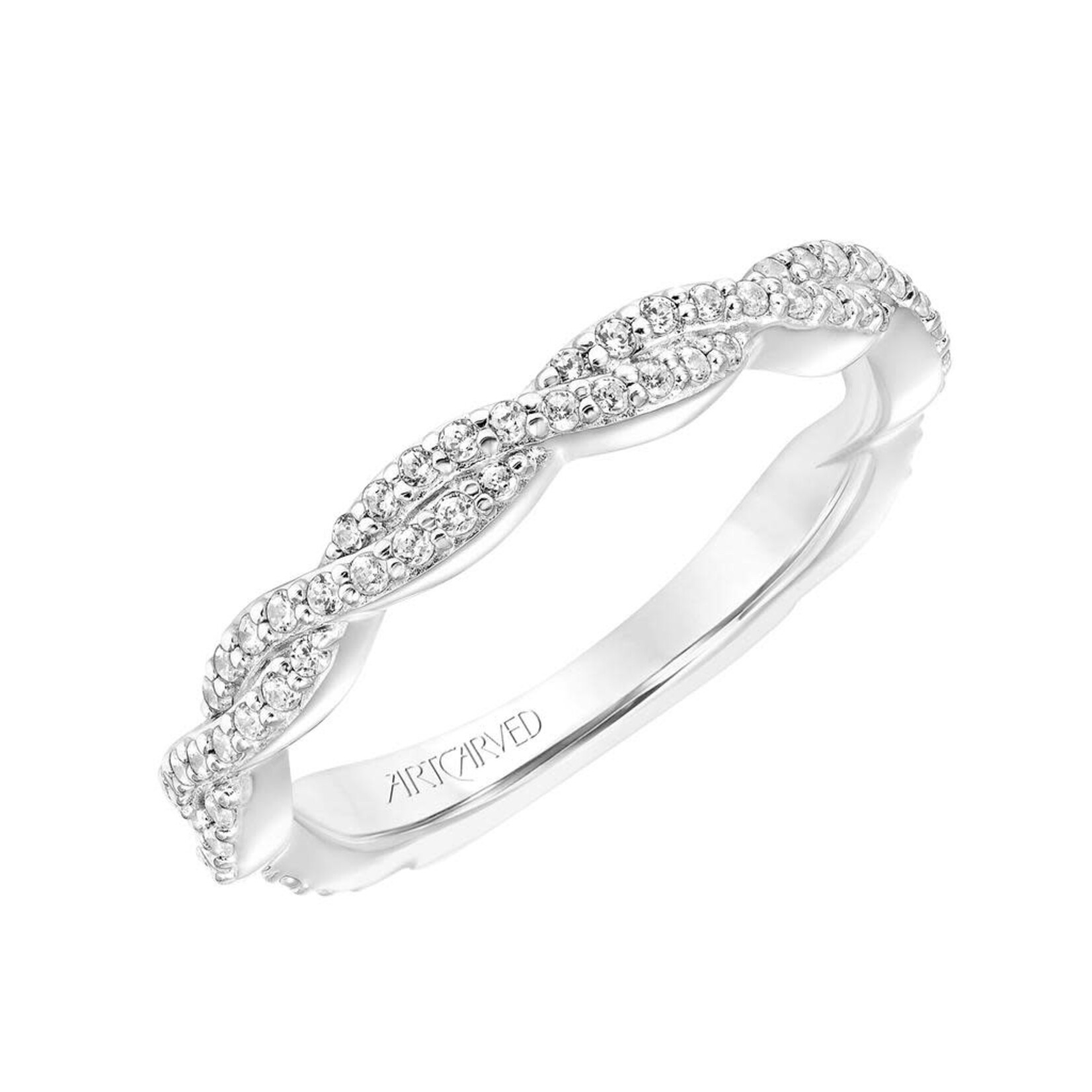 Art Carved ArtCarved Floral Twist Diamond Wedding Band